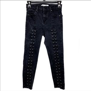 TOPSHOP front lace Jamie jeans black skinny w34
